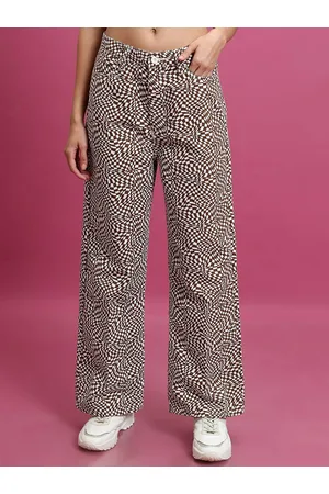 Abstract Printed Flared Trousers