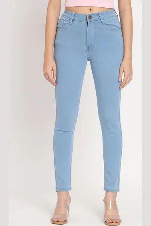 AngelFab Women Jean Skinny Fit High Rise Clean Look Stretchable Jeans