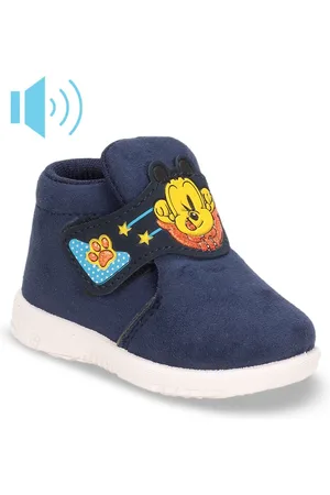 Lil Lollipop Kids Mickey Mouse Printed Slip-On Sneakers With Musical Chu Chu