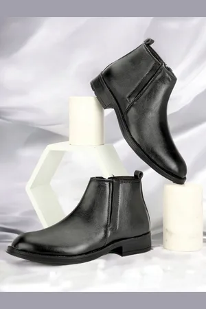 SHOZANIA Men Textured Suede Regular Boots