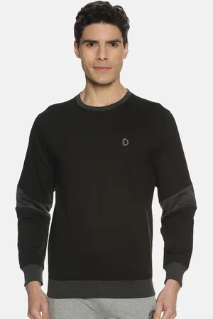dollar Men Black Solid Sweatshirt