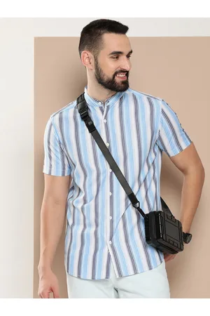 HERE&NOW Men Slim Fit Opaque Striped Casual Shirt