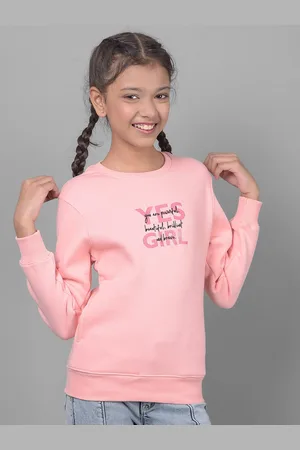 Crimsoune Club Girls Typographic Printed Sweatshirt