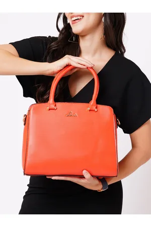 LAVIE Ushawu Women Coral Orange Medium Dome Satchel