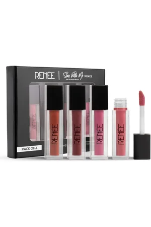Renee Set of 4 Stay With Me Minis Matte Liquid Lipsticks 2ml Each - Nutty Nudes 02