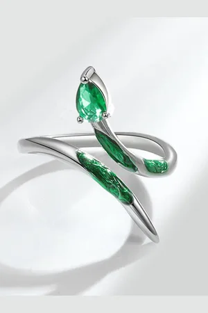 Myki Silver-Plated CZ Studded Finger Ring