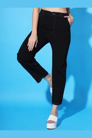BAESD Women High-Rise Coloured Shade Cotton Jeans