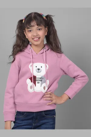 Crimsoune Club Girls Graphic Printed Hooded Pullover