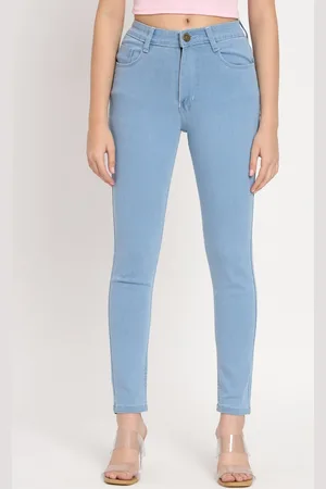 AngelFab Women Jean Skinny Fit High Rise Clean Look Stretchable Jeans