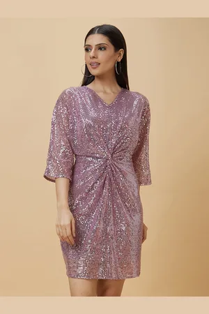 Globus Sequinned Twisted Detail Sheath Party Dress