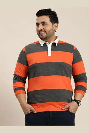 Sztori Men Plus Size Striped Sweatshirt