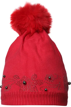 Loom Legacy Women Embellished Acrylic Wool Beanie Cap