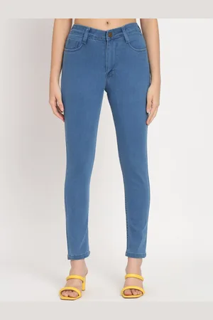 AngelFab Women Jean Skinny Fit High Rise Clean Look Stretchable Jeans