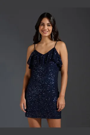 20Dresses Sequin Embellished Shoulder Straps Sheath Mini Dress