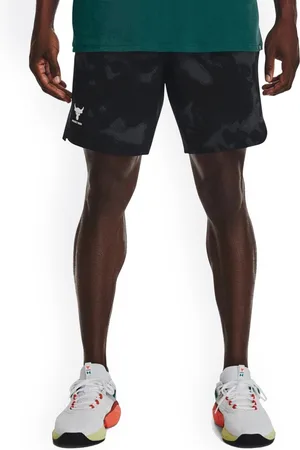 Under Armour Men Project Rock Woven Printed Loose-Fit Sports Shorts