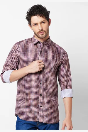 Giordano Slim Fit Micro Disty Printed Casual Shirt