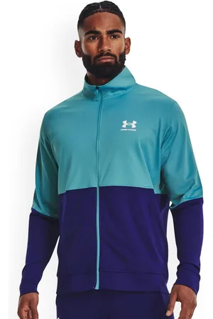 Under Armour Colourblocked Pique Track Mock Collar Sporty Jackets