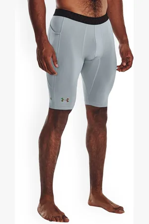 Under Armour Men Brand Logo Printed RUSH SmartForm Long Skinny-Fit Sports Shorts