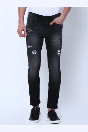 LocoMotive Men Black Slim Fit Mid-Rise Clean Look Stretchable Jeans