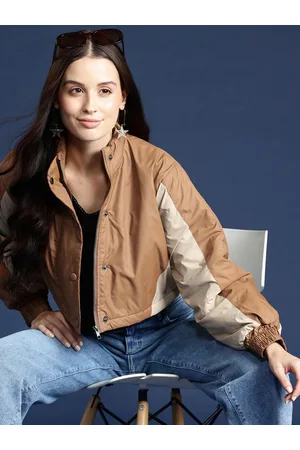 Mast & Harbour Women Colourblocked Crop Padded Jacket