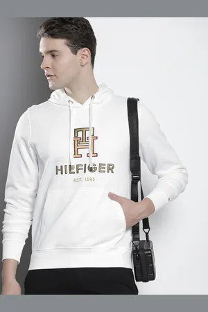 Tommy Hilfiger Brand Logo Embroidered Hooded Sweatshirt