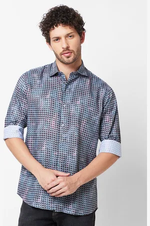 Giordano Slim Fit Mirco Disty Printed Casual Shirt