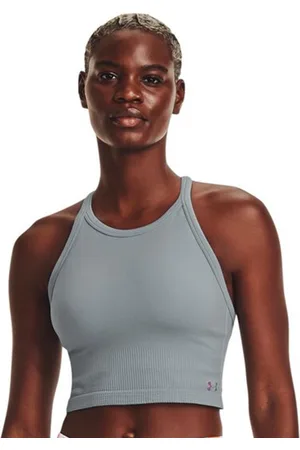 Under Armour RUSH Seamless Slim-Fit Sleeveless Crop Tank T-shirt
