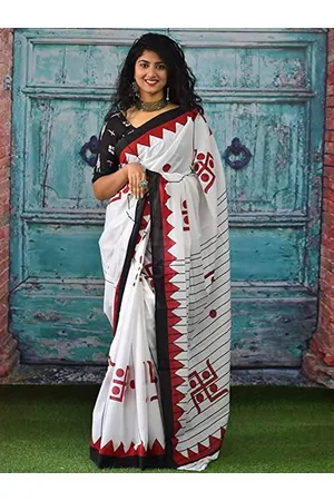 Kalini Ethnic Motifs Printed Poly Cotton Saree