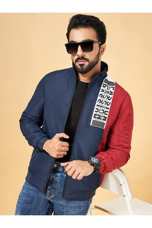 Pantaloons Colourblocked Mock Collar Long Sleeves Padded Jacket