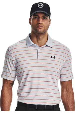 Under Armour Playoff 3.0 Striped Relaxed-Fit Short Sleeves Polo Collar T-Shirt