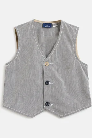 chicco Boys Striped Cotton Lightweight Tailored Jacket