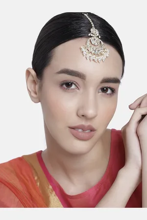 LAIDA Gold-Plated Kundan-Studded Maang Tikka