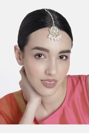 LAIDA Gold-Plated Kundan-Studded Maang Tikka
