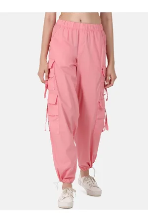Bene Kleed Women Parachute Fit High-Rise Cargos Trousers