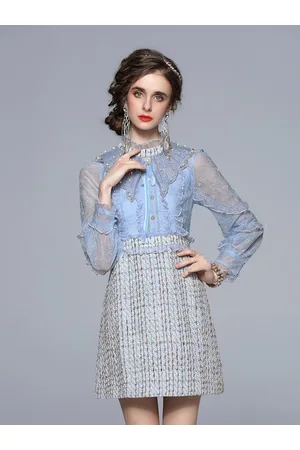 JC Collection Women Blue Mini Dress