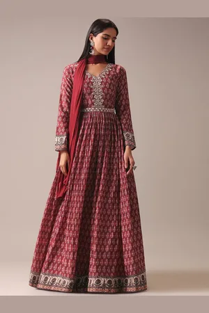 KALKI Fashion Ethnic Motifs Printed Anarkali Kurta With Churidar & Dupatta