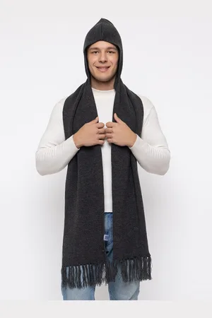 513 Clothing Acrylic Lightweight Muffler With Attached Cap