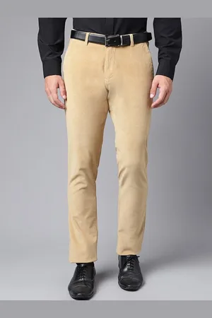 HANCOCK Men Tailored Slim Fit Corduroy Formal Trousers