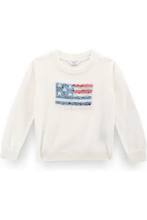 Ralph Lauren Girls Embroidered Sequinned Cotton Pullover