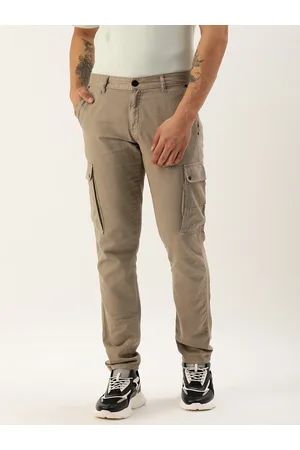 IVOC Men Solid Slim Fit Cargos Trousers