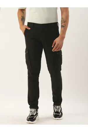IVOC Men Solid Slim Fit Cargos Trousers