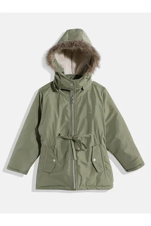 Okane Girls Hooded Longline Parka Jacket
