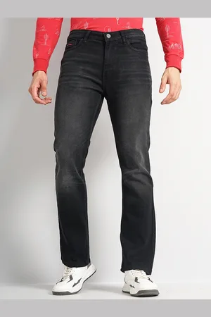 The Indian Garage Co Men Bootcut Clean Look Light Fade Stretchable Jeans