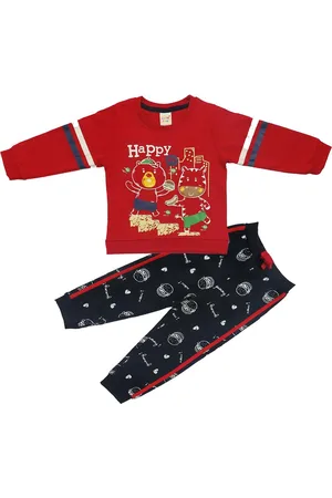 Clothe Funn Boys Graphic Printed T-shirt With Pyjamas