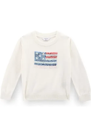 Ralph Lauren Girls Embroidered Sequinned Cotton Pullover