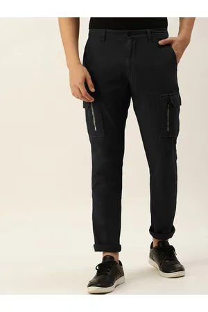 IVOC Men Slim Fit Pure Cotton Cargos Trousers