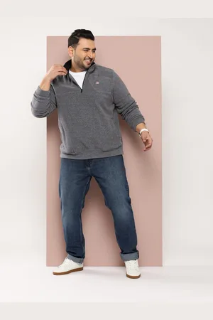 Sztori Men Plus Size Solid Sweatshirt