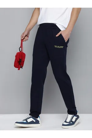 HRX Men Typography Printed Cotton Track Pants