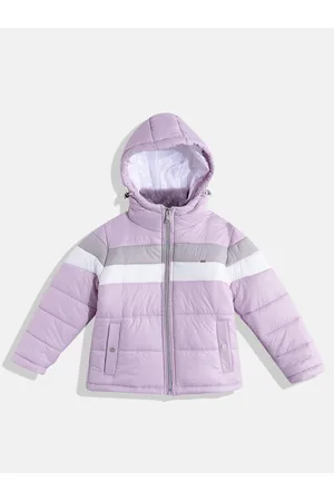 Okane Girls Striped Detail Hooded Padded Jacket