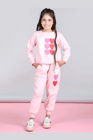 StyleStone Girls Heart Printed Tracksuit